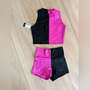 Chaser Pink and Black Colorblock Set